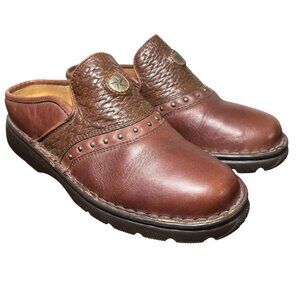 Double-H Boots Brown Tooled Leather Comfort Casual Loafers Western Country 5